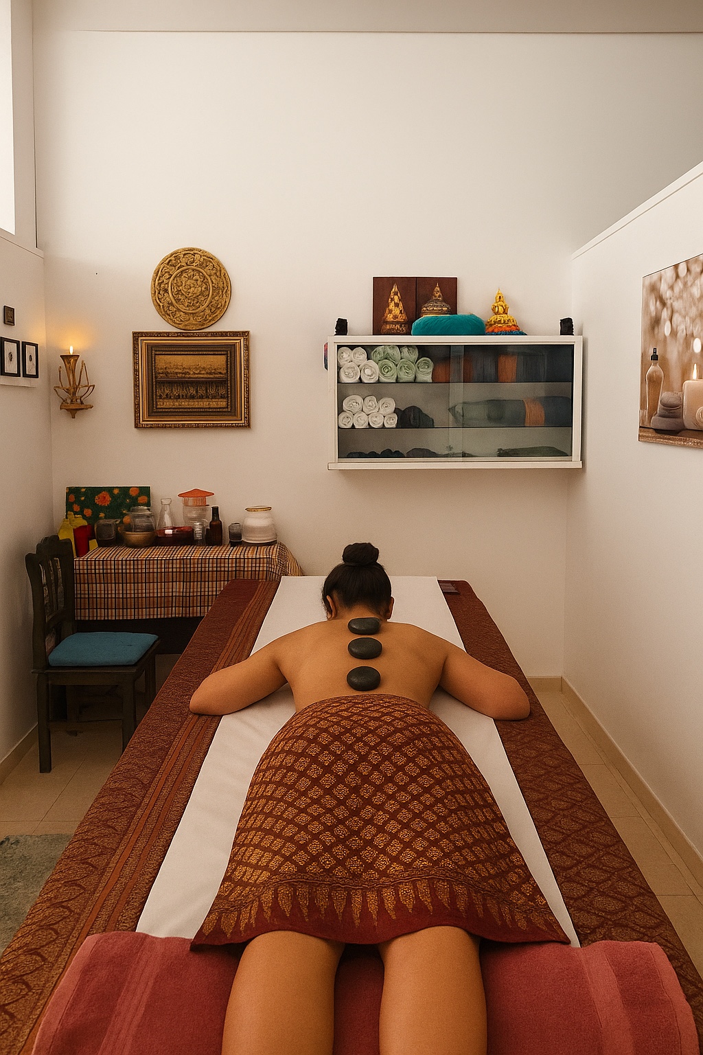 Thai massage treatment room