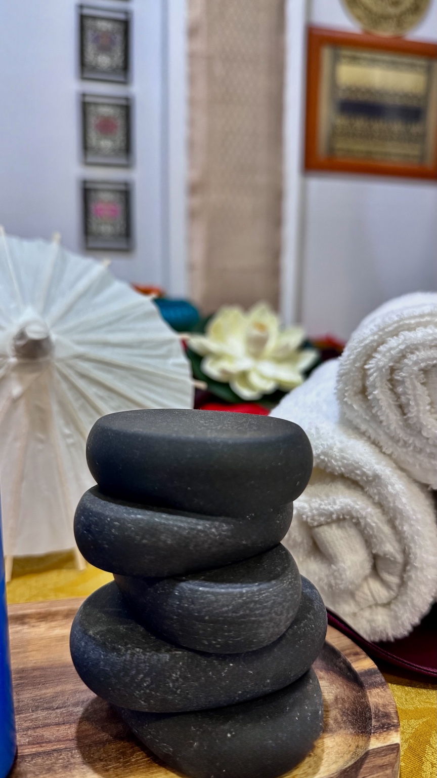 Hot stones and spa details
